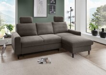 Ecksofa >Pris< Schlaffunktion, Stauraum, anthrazit...
