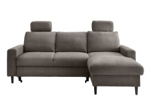 Ecksofa >Pris< Schlaffunktion, Stauraum, anthrazit - 234x88x147 (BxHxT)