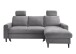 Ecksofa >Pris< Schlaffunktion, Stauraum, dunkelgrau - 234x88x147 (BxHxT)
