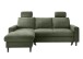 Ecksofa >Pris< Schlaffunktion, Stauraum, dunkelgrün - 234x88x147 (BxHxT)