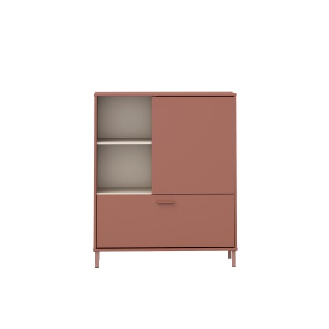 Kommode >MILLES< in Terrakotta - 103,9x124,8x41,5cm (BxHxT)