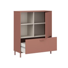 Kommode >MILLES< in Terrakotta - 103,9x124,8x41,5cm (BxHxT)