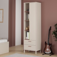 Regal >MILLES< in Sandfarbig - 58,9x201,6x41,5cm...