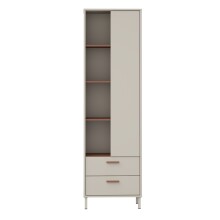 Regal >MILLES< in Sandfarbig - 58,9x201,6x41,5cm (BxHxT)