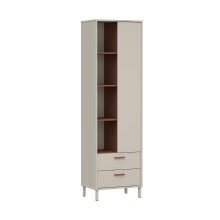 Regal >MILLES< in Sandfarbig - 58,9x201,6x41,5cm (BxHxT)