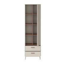 Regal >MILLES< in Sandfarbig - 58,9x201,6x41,5cm (BxHxT)