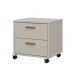 Nachtkommode >MILLES < in Sandfarbig - 48,9x48x41,5cm (BxHxT)