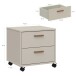 Nachtkommode >MILLES < in Sandfarbig - 48,9x48x41,5cm (BxHxT)