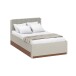 Bettgestell >MILLES < Lift-Lattenrost, Sandfarbig - 125,2x90,7x205,2cm (BxHxT)
