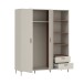 Drehtürenschrank >MILLES < in Sandfarbig / Terrakotta - 168,4x201,6x52,9 (BxHxT)