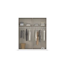 Drehtürenschrank >Acero< in alpinweiß / Spiegel - 181x210x54 (BxHxT)
