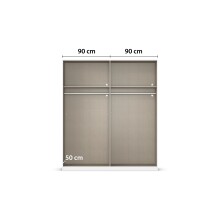 Drehtürenschrank >Acero< in alpinweiß / Spiegel - 181x210x54 (BxHxT)