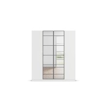Drehtürenschrank >Acero< in alpinweiß / Spiegel - 181x210x54 (BxHxT)