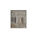 Drehtürenschrank >Acero< in alpinweiß / Spiegel - 181x210x54 (BxHxT)