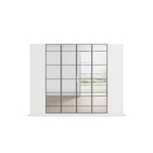 Drehtürenschrank >Acero< in alpinweiß / Spiegel - 271x210x54 (BxHxT)