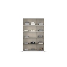 Drehtürenschrank >Acero< in Spiegel / alpinweiß - 136x210x41 (BxHxT)