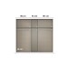 Drehtürenschrank >Acero< in grau metallic / Spiegel - 226x210x54 (BxHxT)