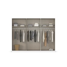 Drehtürenschrank >Acero< in grau metallic / Spiegel - 271x210x54 (BxHxT)