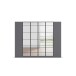 Drehtürenschrank >Acero< in grau metallic / Spiegel - 271x210x54 (BxHxT)
