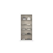 Drehtürenschrank >Acero< in Spiegel / grau metallic - 91x210x41 (BxHxT)