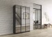 Drehtürenschrank >Acero< in Spiegel / grau metallic - 136x210x41 (BxHxT)