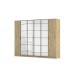 Drehtürenschrank >Acero< in Eiche Artisan / Spiegel - 271x210x54 (BxHxT)