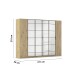 Drehtürenschrank >Acero< in Eiche Artisan / Spiegel - 271x210x54 (BxHxT)