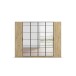 Drehtürenschrank >Acero< in Eiche Artisan / Spiegel - 271x210x54 (BxHxT)