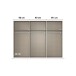 Drehtürenschrank >Acero< in Eiche Artisan / Spiegel - 271x210x54 (BxHxT)