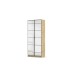 Drehtürenschrank >Acero< in Spiegel / Eiche Artisan - 91x210x41 (BxHxT)