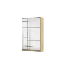 Drehtürenschrank >Acero< in Spiegel / Eiche...