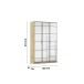 Drehtürenschrank >Acero< in Spiegel / Eiche Artisan - 136x210x41 (BxHxT)