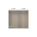 Schwebetürenschrank >Mosbach< in grau metallic / Eiche Artisan - 226x210x62 (BxHxT)