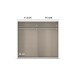 Schwebetürenschrank >Mosbach< in Glas basalt / Eiche Artisan - 226x210x62 (BxHxT)