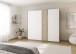 Schwebetürenschrank >Mosbach< in alpinweiß / Eiche Artisan - 226x210x62 (BxHxT)