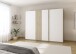 Schwebetürenschrank >Mosbach< in alpinweiß / Eiche Artisan - 271x210x62 (BxHxT)