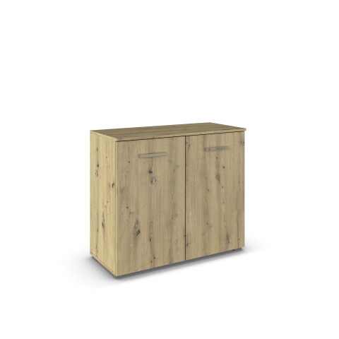 Kommode >Mosbach< in Eiche Artisan, Holzwerkstoff - 80x81x420cm (BxHxT)