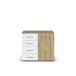 Kommode >Mosbach< in Eiche Artisan / alpinweiß, Holzwerkstoff - 80x81x42 (BxHxT)