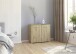 Kommode >Mosbach< in Eiche Artisan, Holzwerkstoff - 80x81x42cm (BxHxT)