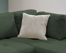 Polsterecke >Allin< Bettfunktion, moosgrün / silber, Cord - 250x66x190cm (BxHxT)