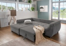 Polsterecke >Allin< Schlaffunktion, grau / silber ,...