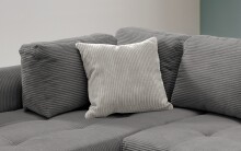 Polsterecke >Allin< Schlaffunktion, grau / silber , Cord - 250x66x190cm (BxHxT)