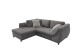 Polsterecke >Allin< Schlaffunktion, grau / silber , Cord - 250x66x190cm (BxHxT)