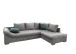 Polsterecke >Althea< Schlaffunktio, Rutschem, Bezug silber - 298x65x202 (BxHxT)
