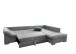 Polsterecke >Althea< Schlaffunktio, Rutschem, Bezug silber - 298x65x202 (BxHxT)