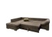 Polsterecke >Althea< Schlaffunktion, Rutsche, Bezug braun - 298x65x202 (BxHxT)