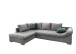 Polsterecke >Althea< Schlaffunktion, Rutsche, Bezug silber - 298x65x202 (BxHxT)