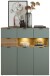 Highboard >Ina< in Grün, Holzwerkstoff - 125x125x45cm (BxHxT)