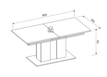Esstisch >Ina< in Grün, Holzwerkstoff - 180x77x90cm (BxHxT)