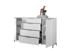 Sideboard >Santorin< inkl. Gestell, in Weiß - 180x112x40cm (BxHxT)